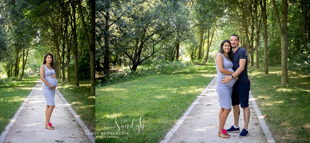 photos de grossesse en extérieur sur les bords de marne